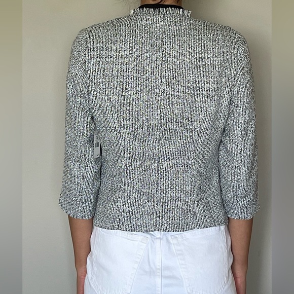 NEW Black and white tweed fringe blazer. Brand new - Picture 2 of 5